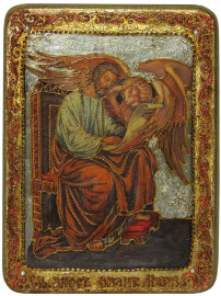 Подарочная икона "Святой апостол и евангелист Марк" на мореном дубе - RTI662_enl.jpg