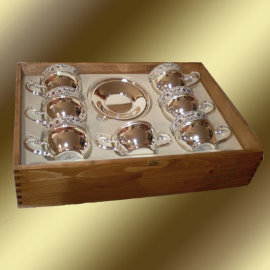 Chinelli Чайный набор на 6 персон серебряного цвета  - 33m.jpg