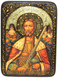 Подарочная икона "Святой благоверный князь Александр Невский" на мореном дубе - RTI-649m_enl.jpg