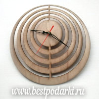 Деревянные настенные часы "Лазерная резка"