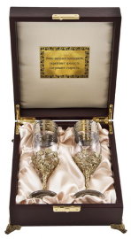 Набор из 2-х бокалов для шампанского, отделка "Версаче", арт. НБШ-02В - nbsch-02v.jpg