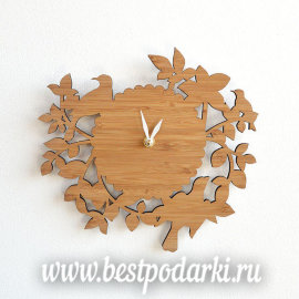 Деревянные настенные часы "Птицы на ветвях" - il_570xN.1056826334_kozn.jpg