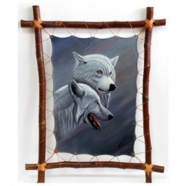 Белые волки. Уникальная картина на натуральной коже - img355_52432.jpg