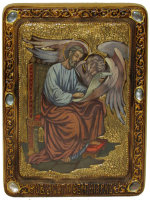 Живописная икона "Святой апостол и евангелист Марк" на кипарисе