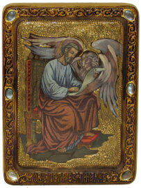 Живописная икона "Святой апостол и евангелист Марк" на кипарисе - RTI862_enl.jpg