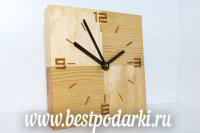 Деревянные настенные часы "Квадраты"