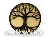 Деревянные настенные часы "Черное дерево"