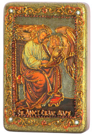 Настольная икона "Святой апостол и евангелист Марк" на мореном дубе - RTI-062_L_enl.jpg