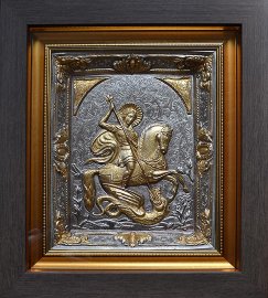 Икона "Святой Георгий Победоносец" с золочением - church257.jpg