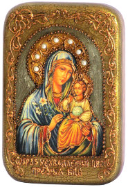 Настольная икона Божией Матери "Неувядаемый Цвет" на мореном дубе - RTI-023_L_enl.jpg