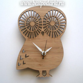 Часы деревянные настенные "Сова" - babyowlclock.jpg