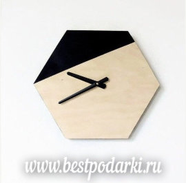 Деревянные настенные часы "Шестиугольник" - il_570xN.1198776501_dcr1.jpg