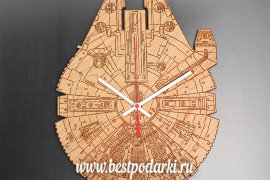 Деревянные настенные часы "Star Wars" - star_wars_engraved_clock_inked_screened_2.jpg