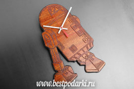 Деревянные настенные часы "Star Wars" - star_wars_engraved_clock_inked_screened_3.jpg
