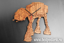 Деревянные настенные часы "Star Wars" - star_wars_engraved_clock_inked_screened_6.jpg