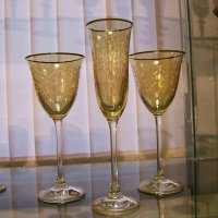 GASPARRI DESIGN Набор янтарных бокалов для вина. 