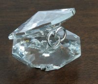 Фигурка декоративная Свадебные кольца с кристаллами Swarovski