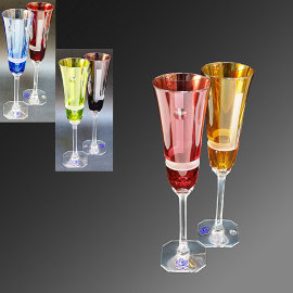 Cristallerie DE Montbronn Набор для шампанского &quot;Sirius&quot;  (1) Набор для шампанского "Sirius" (6 бокалов)

Франция