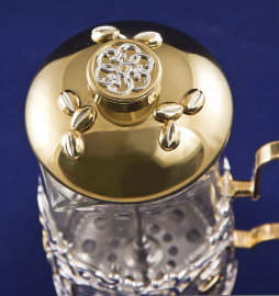 Френч-пресс "Кофе" латунь, комбинированное покрытие (серебро, золото) - золото4wj.jpg