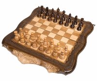 Шахматы + Нарды резные "Арарат" 50, Ohanyan