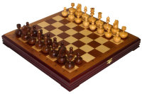 Игровой набор - шахматы "Неваляшки", шашки, карты, домино - 42х42 см (высота короля 3,00")