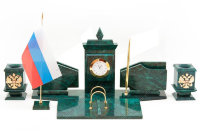Настольный набор с гербом и флагом России 