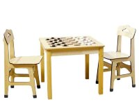 Детский набор для шахмат и шашек "дошкольник"