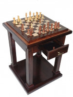 Стол шахматный дубовый ГЕФЕСТИОН, с фигурами