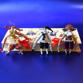 Куклы Три клоуна в подарочной коробке с двумя бантами - kukly_klouny_5.jpg