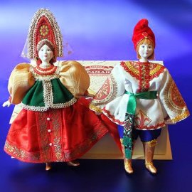 Две куклы Дуняша и Ерема в подарочной коробке с бантом - ivan-da-mar_ya-2_3.jpg