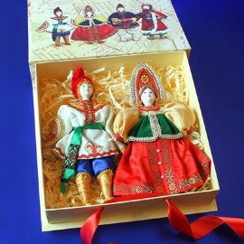 Две куклы Дуняша и Ерема в подарочной коробке с бантом - ivan-da-mar_ya-2_5.jpg