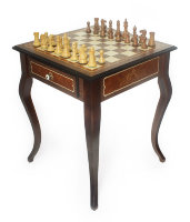  Шахматный стол (американский орех)