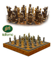 Шахматы "Король Артур" (коричневая доска) 28 см