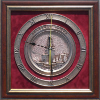 Плакетка-часы "Спасская башня"