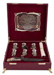Подарочный набор "Охотничий" в ларце с ручками, с панно, бол. арт. ПНО-57Ш - pno-57sh.jpg
