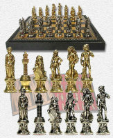 Шахматы "Микельанджело" (черн. доска) 35 см