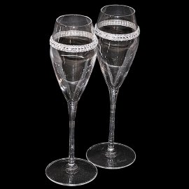 Chinelli Набор для шампанского на 6 персон (1) Размеры: h 25 d 6 cm Swarovski, коллекция "Regina"
Италия