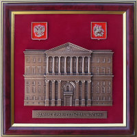 Плакетка "Здание правительства Москвы" в подарочной коробке