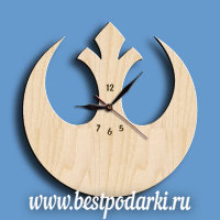 Деревянные настенные часы "Star Wars Rebel Alliance"