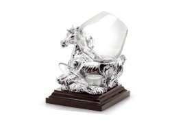 Бокал для коньяка с подогревателем Лошадь (серебро) - 2432.jpg