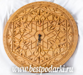 Деревянные настенные часы "Индийский этнический орнамент" - il_570xN.779837312_9qjd.jpg