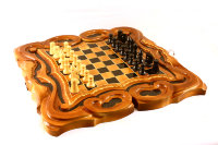  Набор 3 в 1 шахматы, нарды, шашки "Узорная резьба"